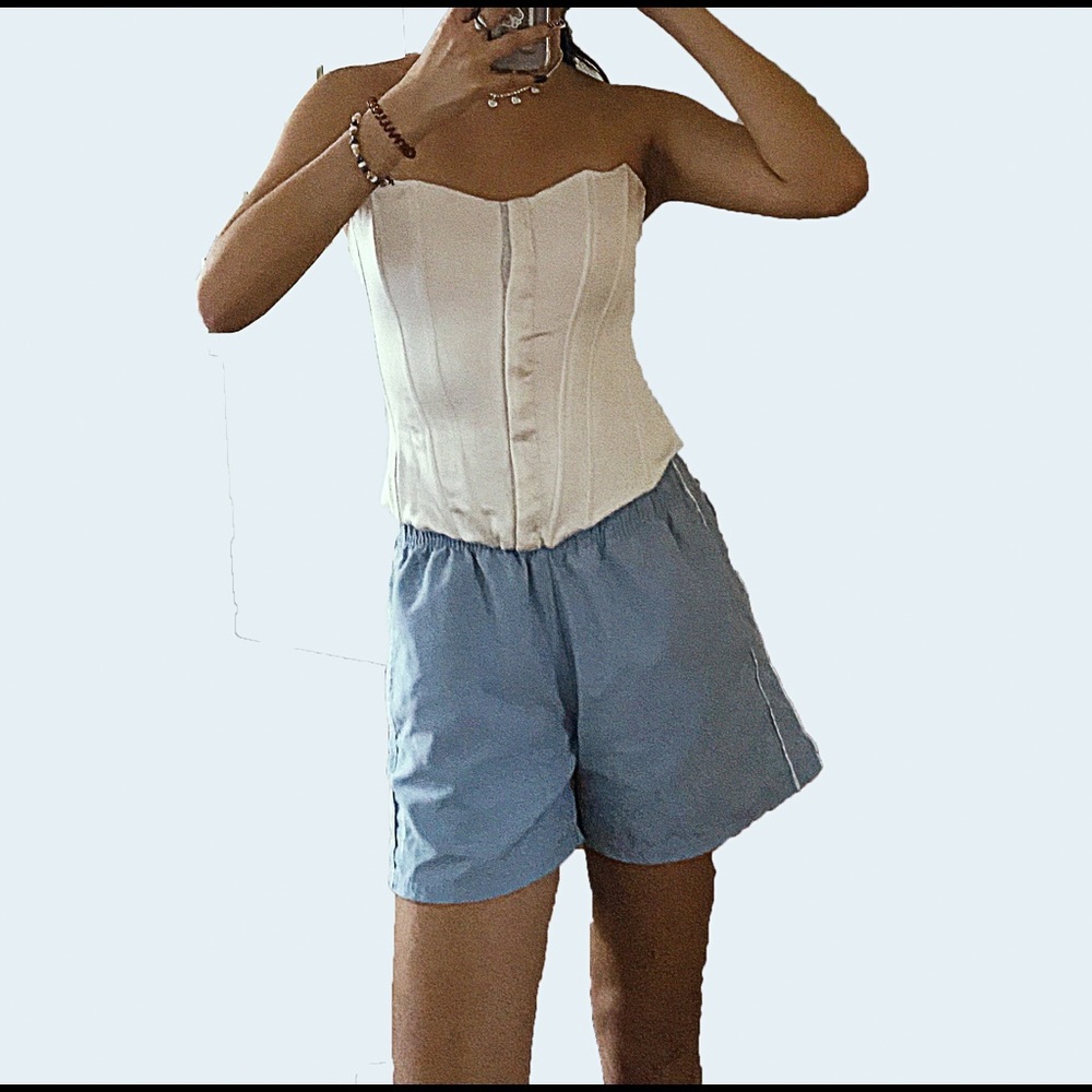 Zara strapless white corset